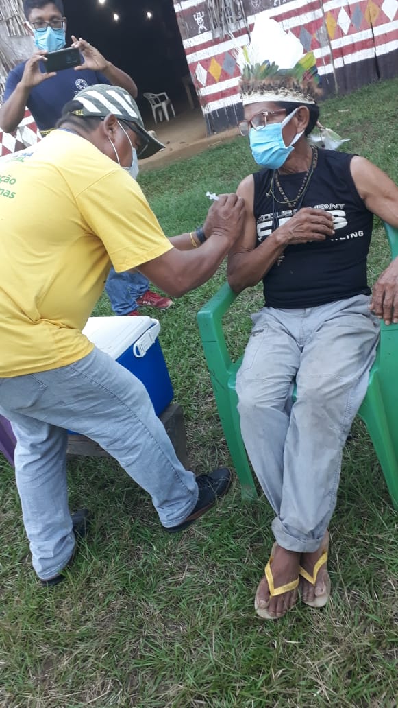 Cacique Laureano primeiro indígena vacinado do DSEI Alto Rio Negro 